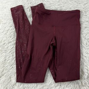 Lululemon Speed Wunder Mid-Rise Tight 28" *Speckle Shine Garnet / Garnet
